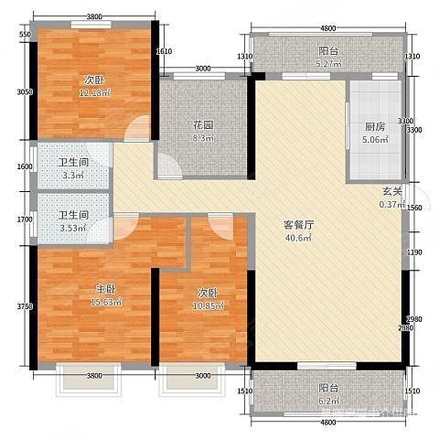 碧桂园云台翠色3室2厅2卫90㎡南北36.8万