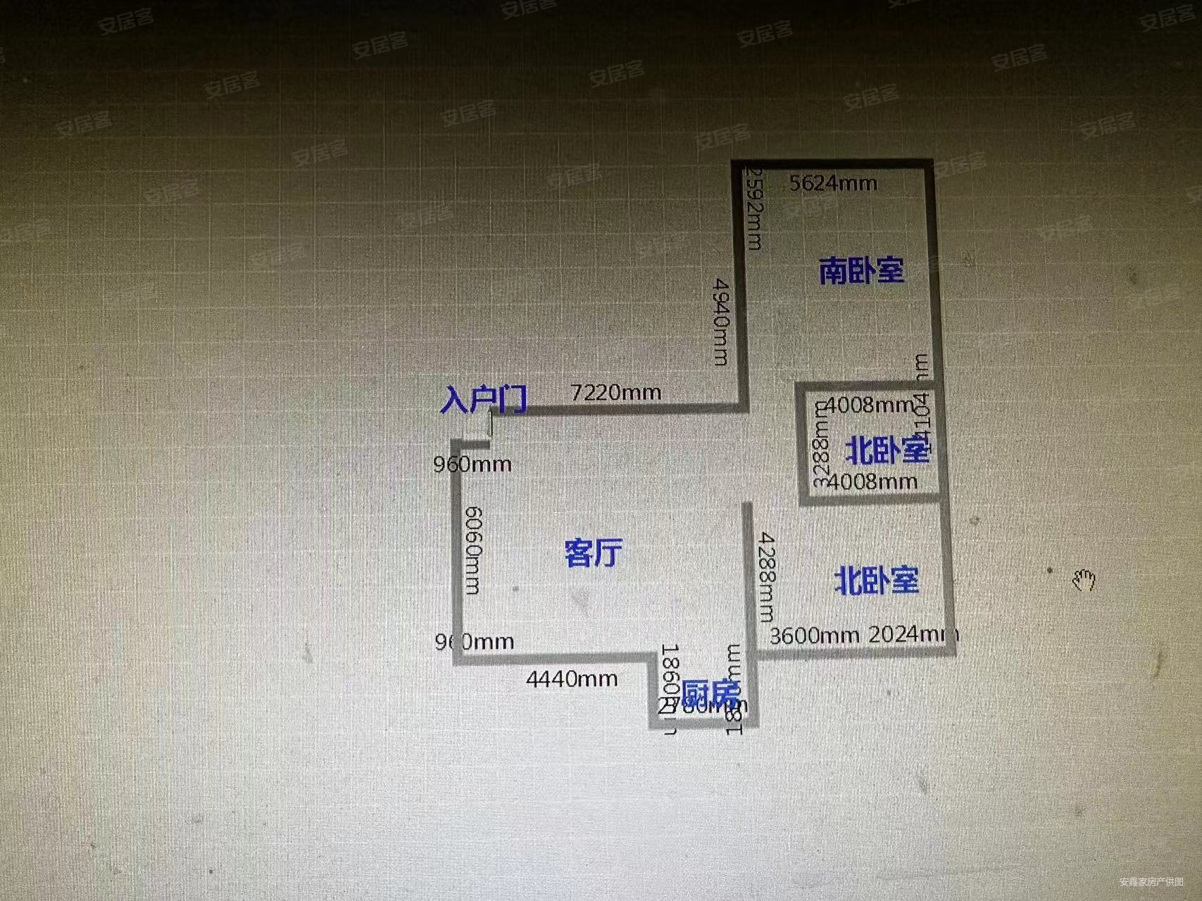 红玛瑙二期2室1厅1卫68㎡南北24.5万