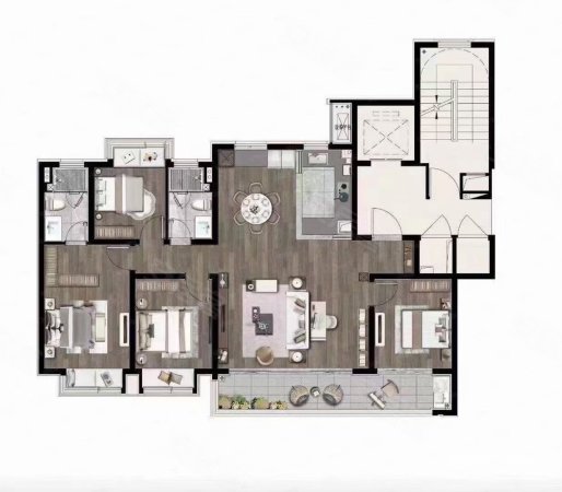 御景名仕苑飞机户型 南北通透 私密性强 采光无遮挡 诚心出售