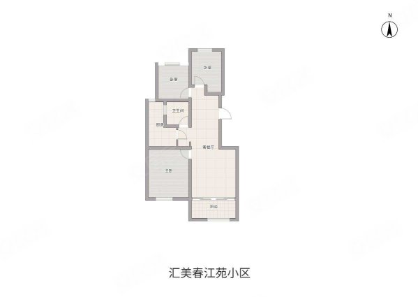 汇美春江苑小区3室2厅1卫102㎡南64.5万