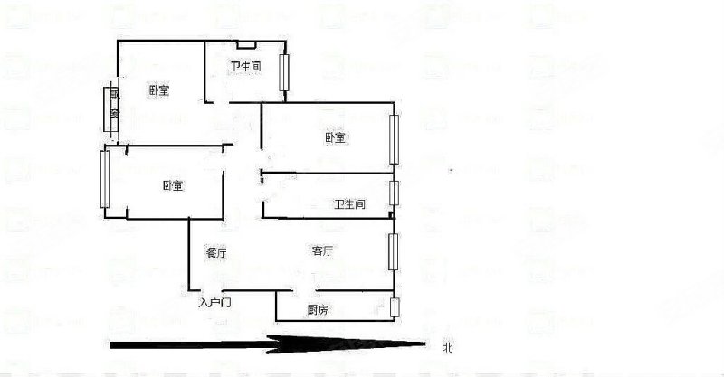 珠光御景3室2厅2卫110㎡南北115万