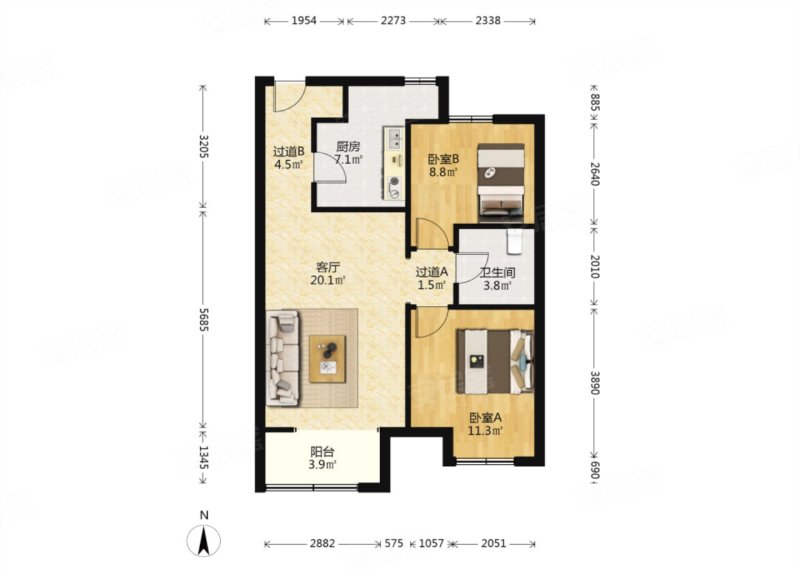 曲江铁1 金地翔悦天下 两室 不临三环 好楼层 诚心出售
