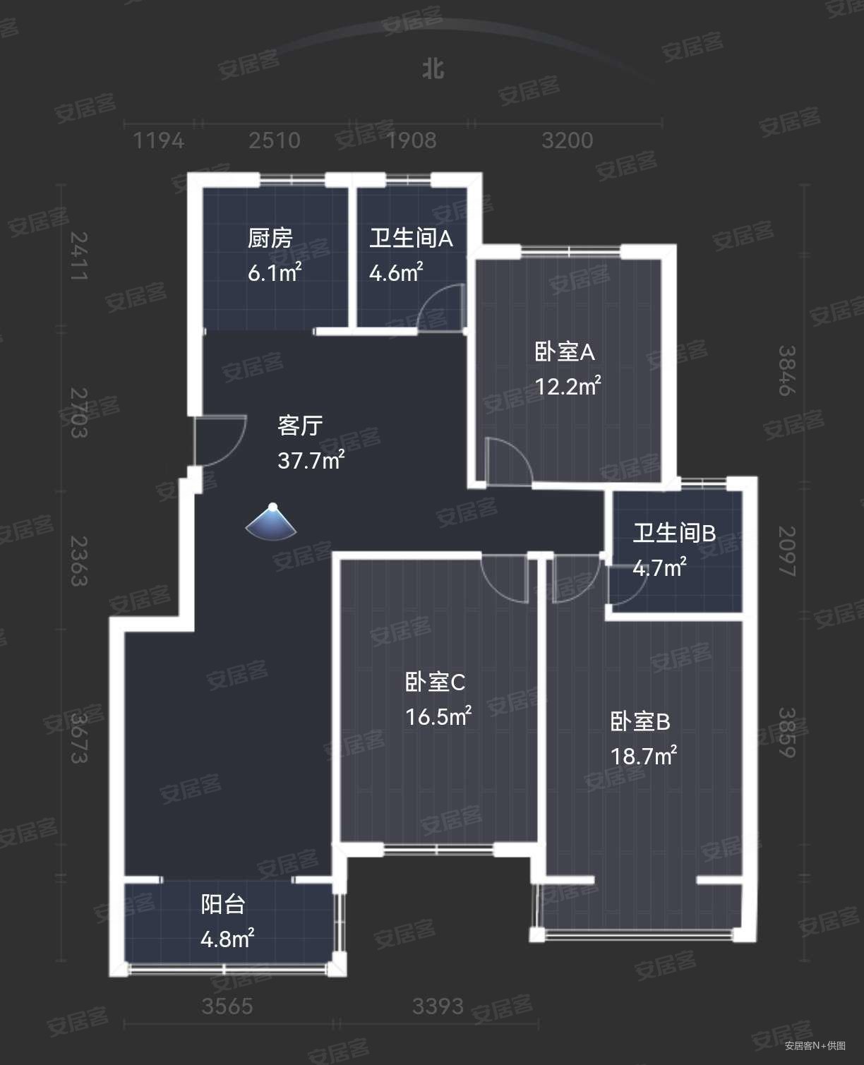 木瓜小区(多层)3室2厅2卫118㎡南190万