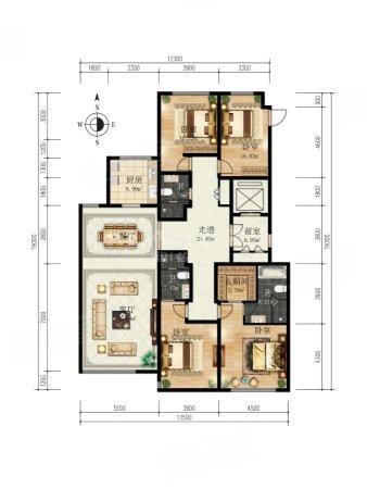 使馆壹号院4室2厅3卫253.61㎡南4799万