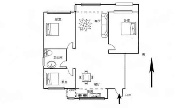 世纪尚院4室2厅1卫148㎡南北92万