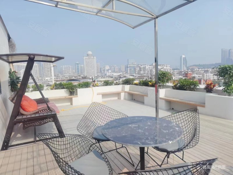 金枫园顶复楼中楼双露台使用300多平五房火车站商圈