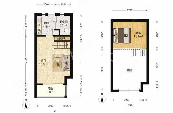 青春驿站1室1厅0卫41.11㎡南165万