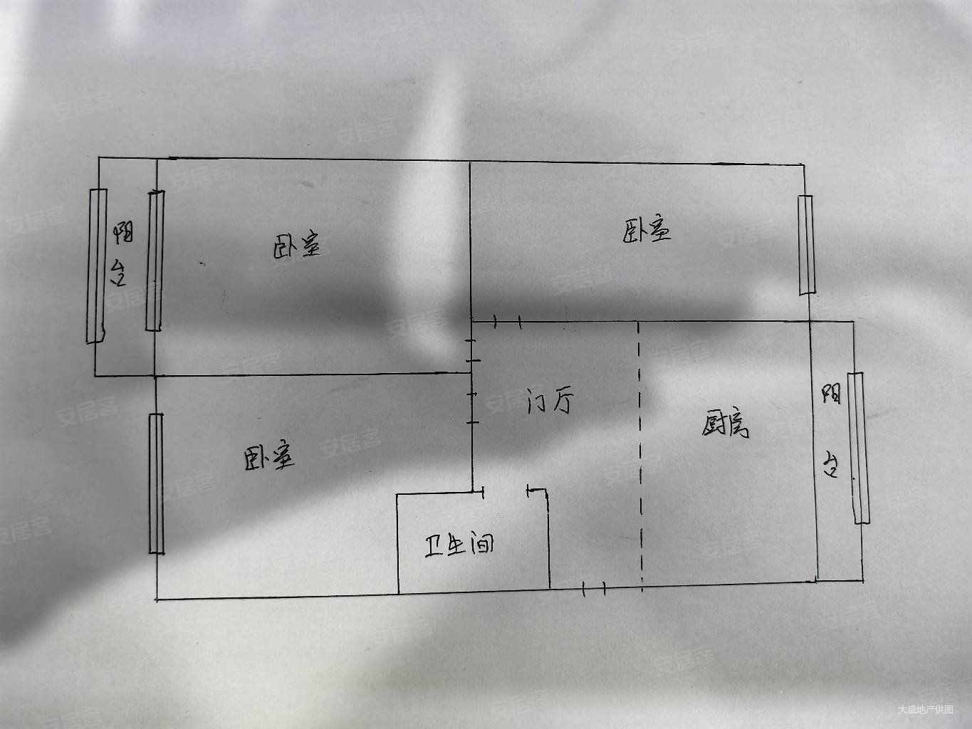 砖街小区(砖街2号-8号(双号))3室1厅1卫72.11㎡南北48.5万