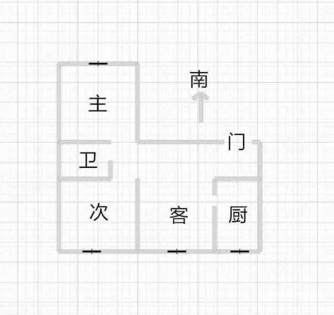 龙升园2室1厅1卫88㎡南北56万