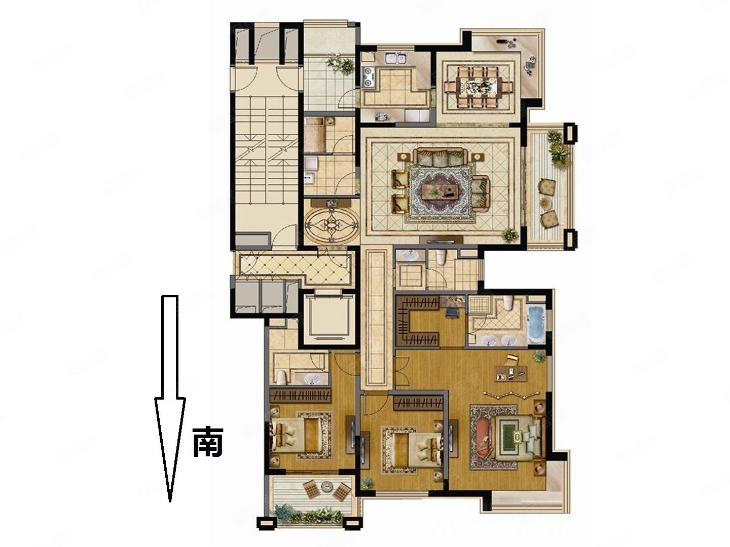 蠡湖瑞仕花园(瑞湖华庭) 3室2厅2卫 209.0平米