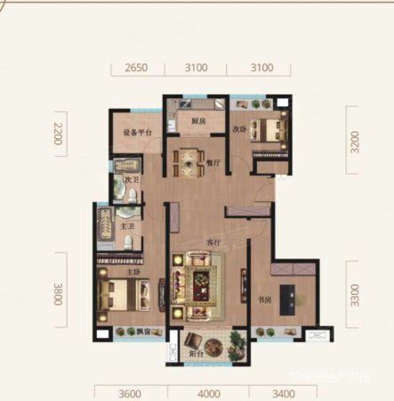 东方今典3室2厅2卫136㎡南北59.8万