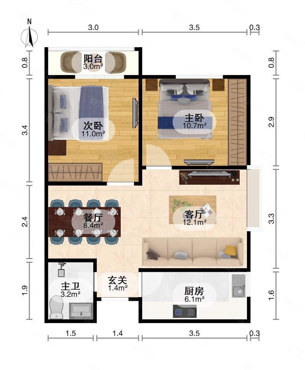 新上光谷青年城全明精致2居室 总价低随时看
