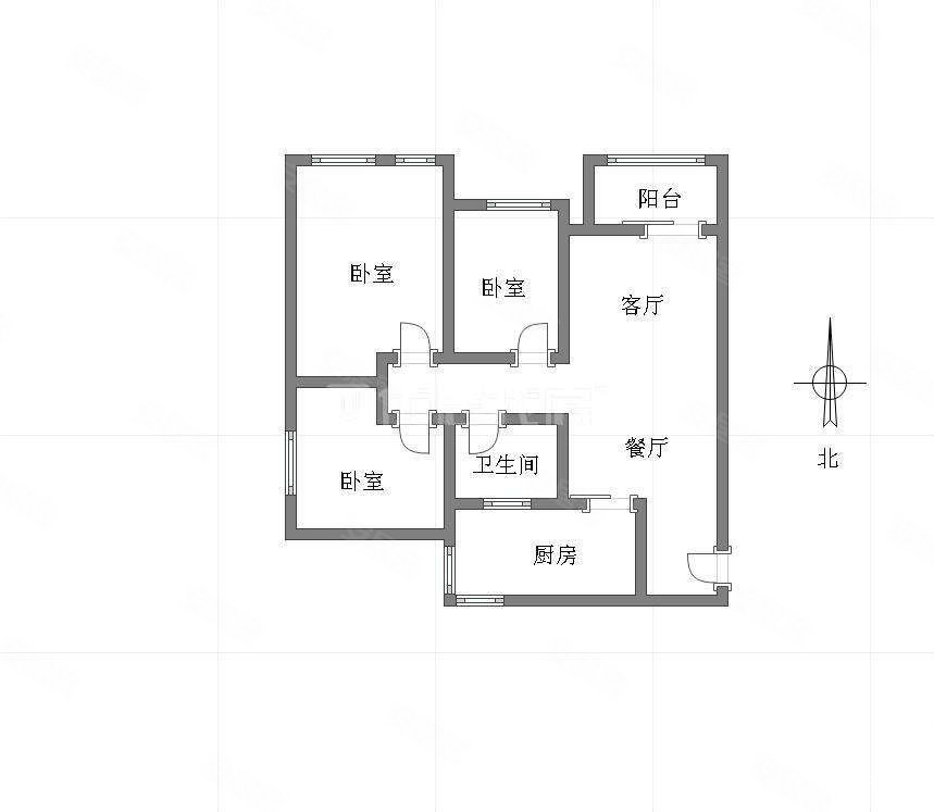 鹏润悦秀上东(一期)3室2厅1卫80㎡南115万