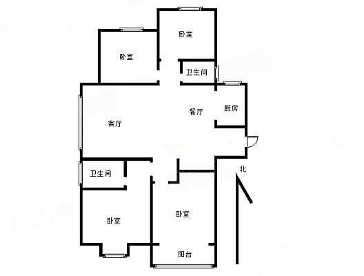 明泰第一城4室2厅2卫151㎡南北85万