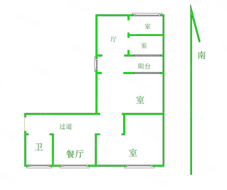 新华一村2室1厅1卫51㎡南北42万