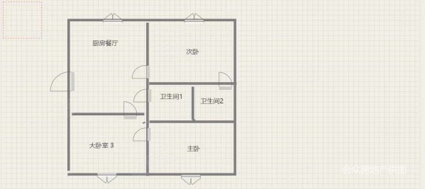 恒兴公寓3室1厅2卫111.48㎡南北79万