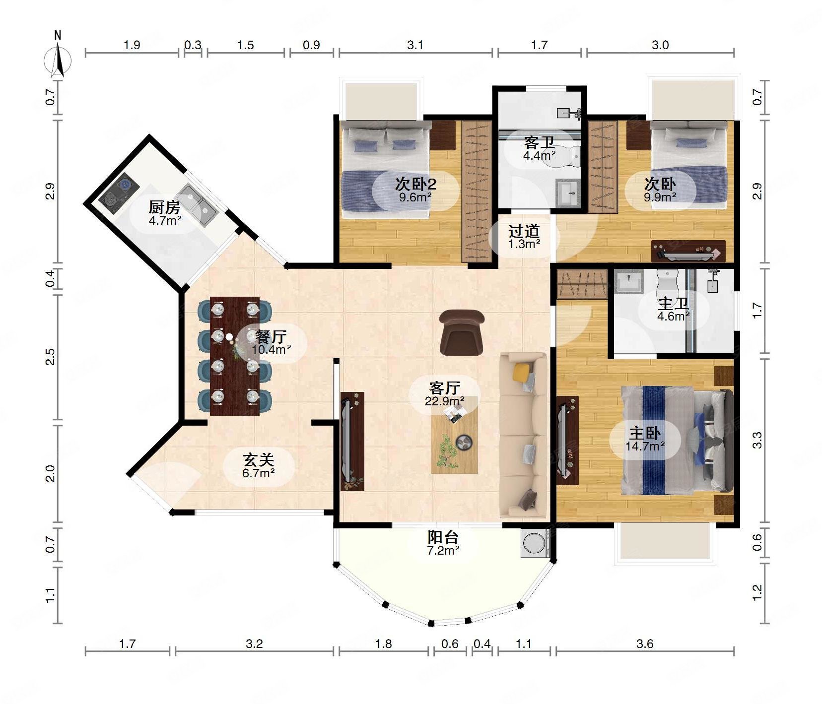 国博新城地铁口精装带地暖东边户中低好楼层房东急卖可谈
