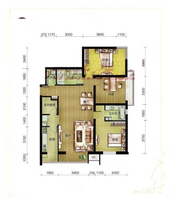新上 金泰城丽湾 三居双卫 1       房 好位置