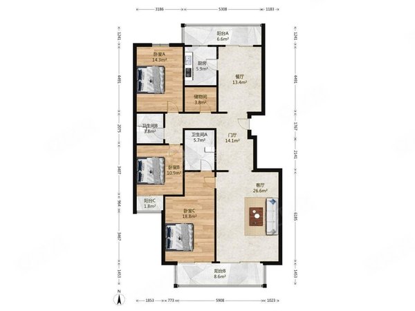 民大理工北外北舞 魏公村佳苑 4号线 韦伯豪家园出租房源真实图片