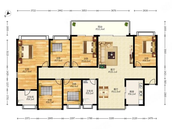深圳宝安沙井博林君瑞博林君瑞160平大户型,精装出租,部分家私,价格很