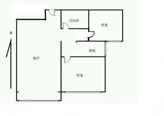 纳丹堡2室1厅1卫79㎡南96万