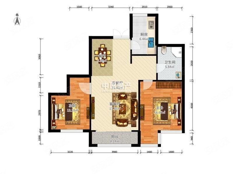 华亭丽园三阳户型两室两厅 豪华装修 保持很好
