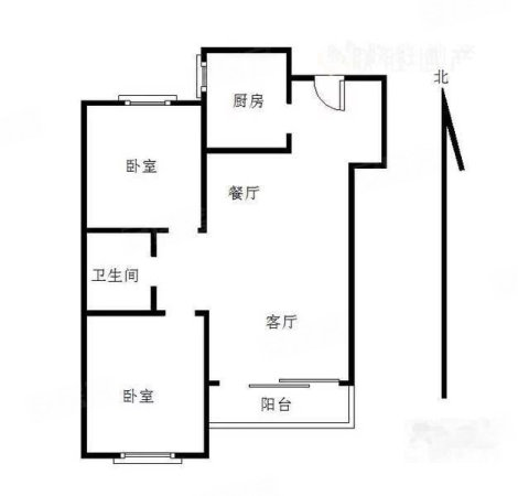 泰禾首府2室1厅1卫88.48㎡南北139万