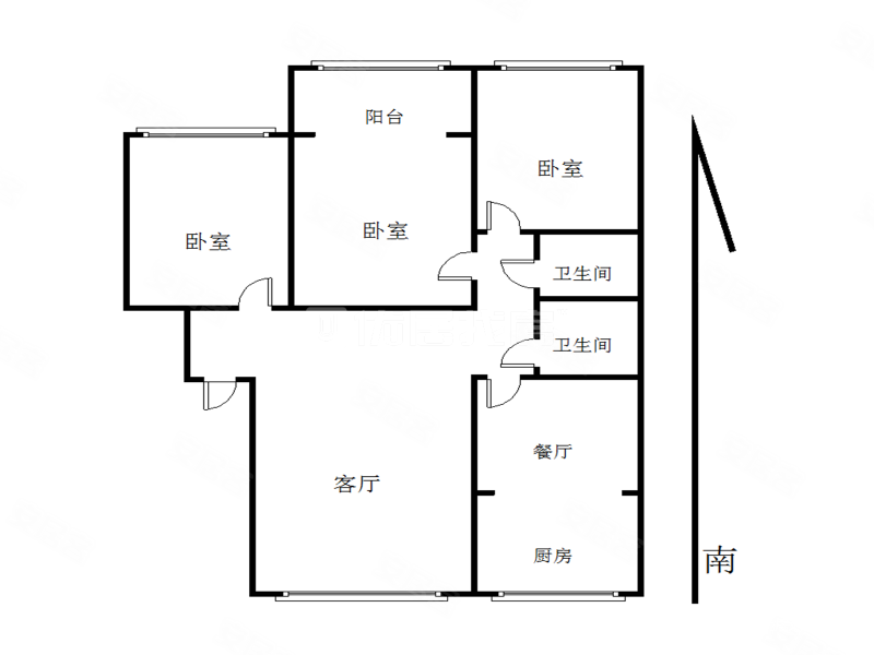 金园西区3室2厅1卫118.75㎡南北77万