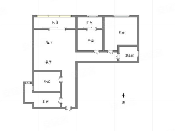 半山壹号(东区) 3室2厅1卫 豪华装修 南北通透 90平,巴南租房