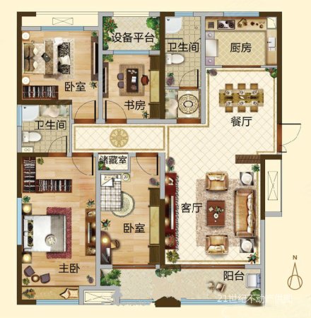 万达悦湖苑 中高楼层 四房两厅两卫 送车位 随时看房 急售
