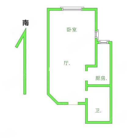 新华国际公寓1室1厅1卫52㎡东南21万