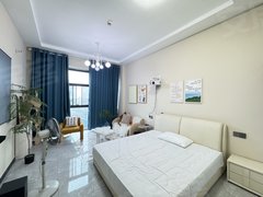 醴陵太一商城醴陵市区世纪广场 轻奢公主风 舒适落地窗配投影仪 小资生活优选 等你出租房源真实图片