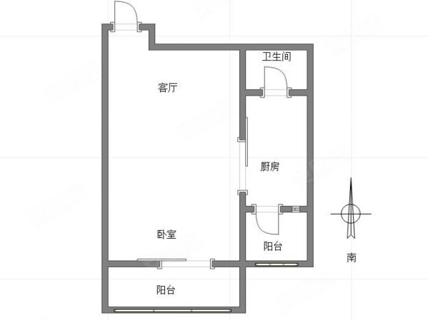 江山假日(B区)1室1厅1卫40㎡南北17.3万