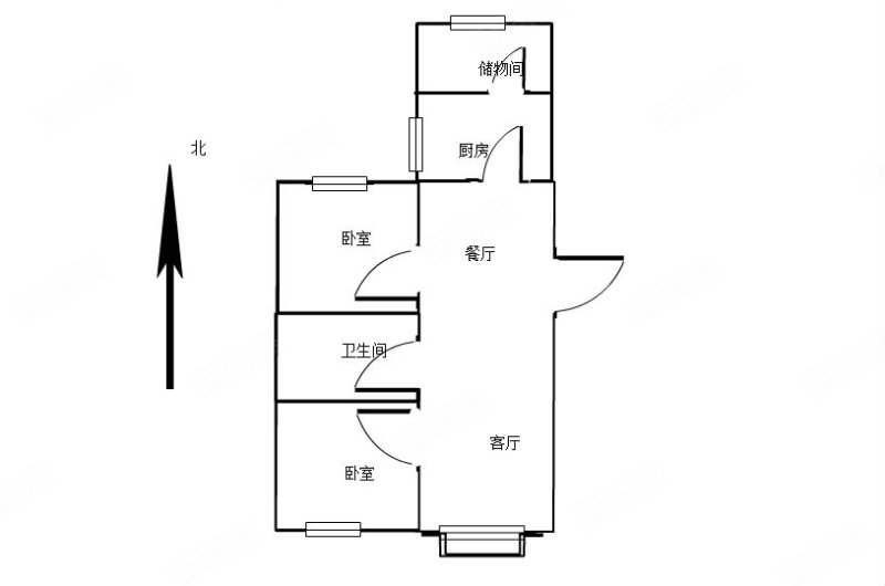 千缘爱在城2室1厅1卫98㎡南北79万