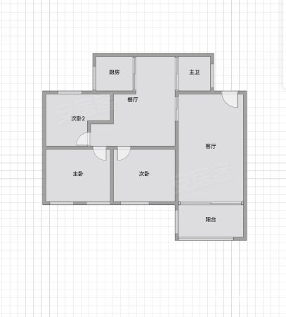 田心花园3室1厅1卫77.52㎡南178万