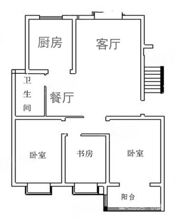 新华家园3室2厅1卫123.08㎡南北87.5万