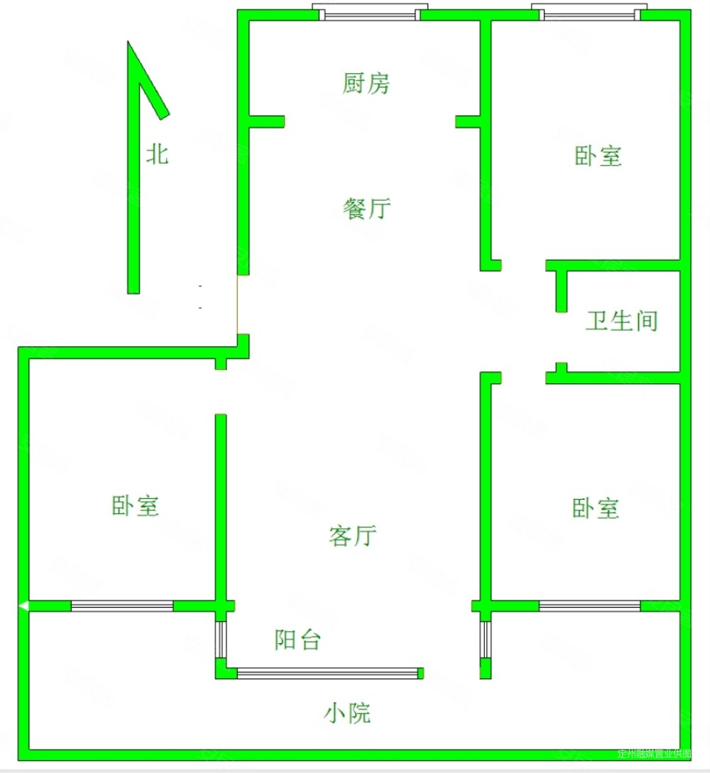 香江博仕源(东区)3室2厅1卫119.61㎡南北69.3万