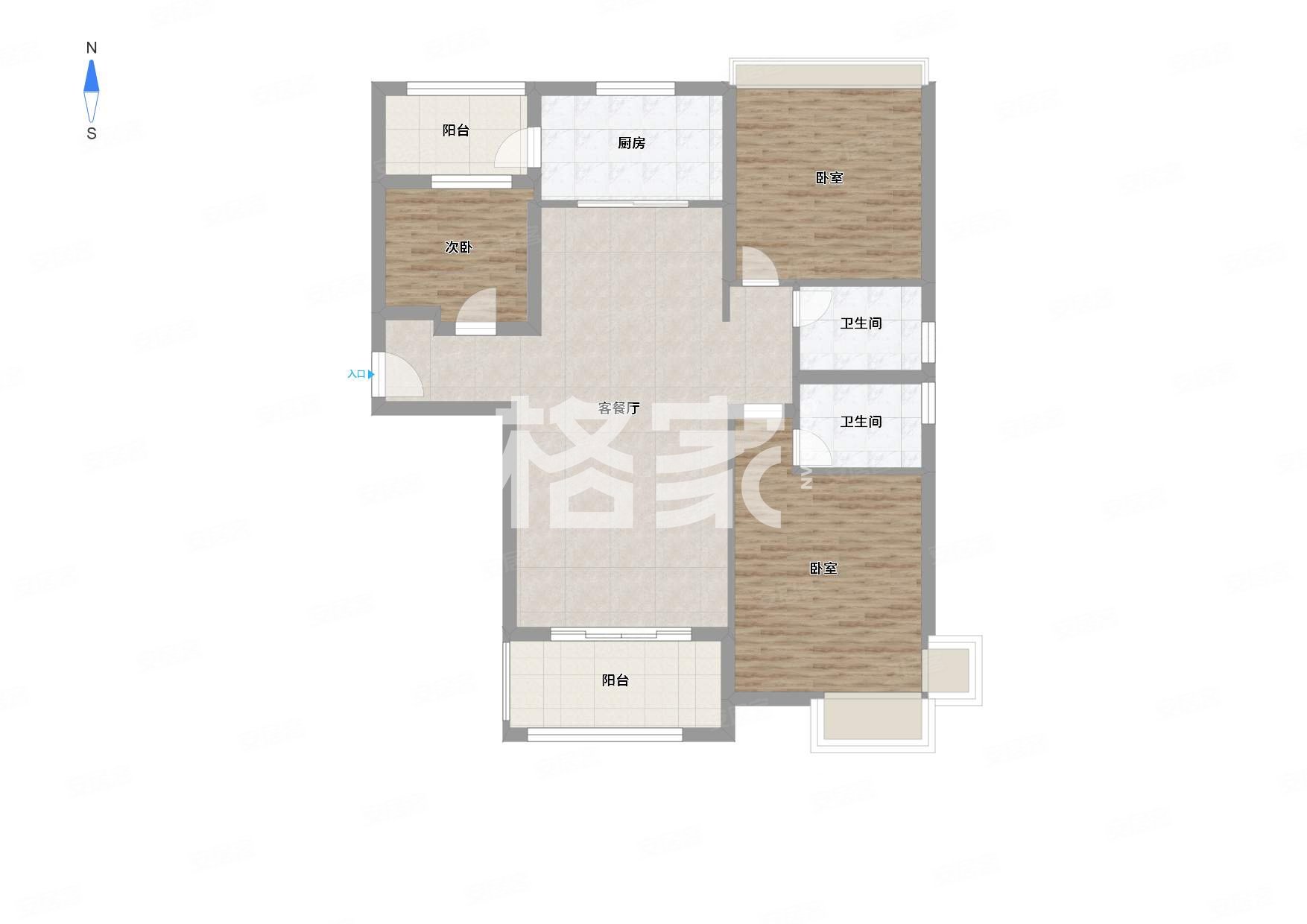 拎包入住,碧桂园白鹭湾二手房,57万,3室2厅,2卫,129平米-芜湖安居客