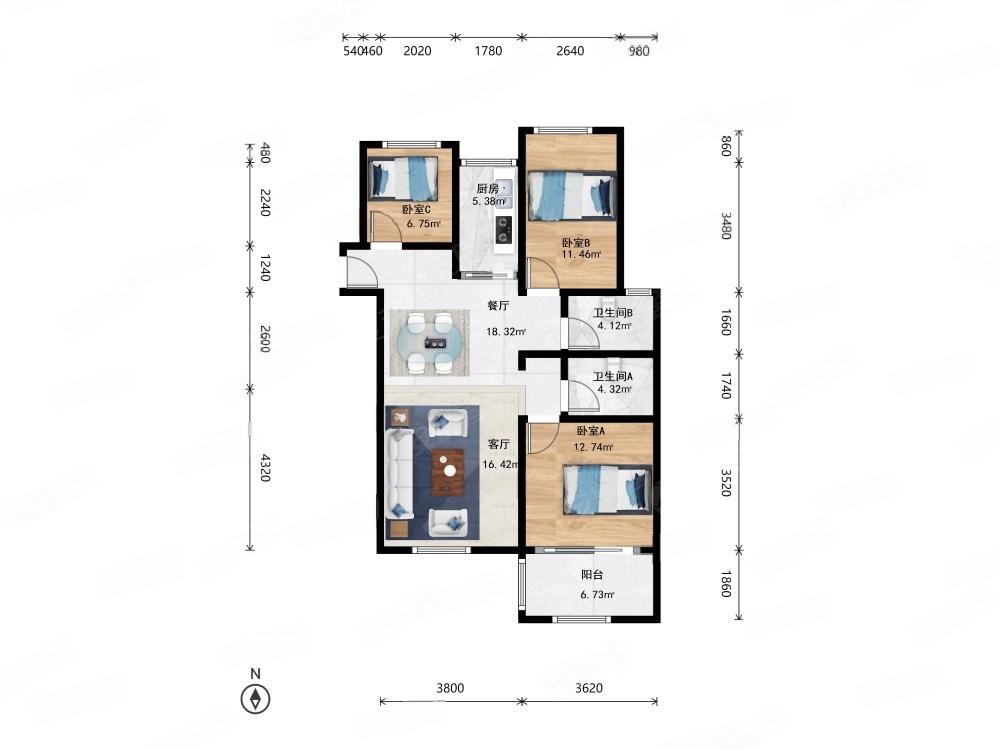 保利东湾三房两卫全明户型低于市场价30万有钥匙