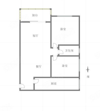 贝迪新城(2期)2室1厅1卫91.84㎡东93万