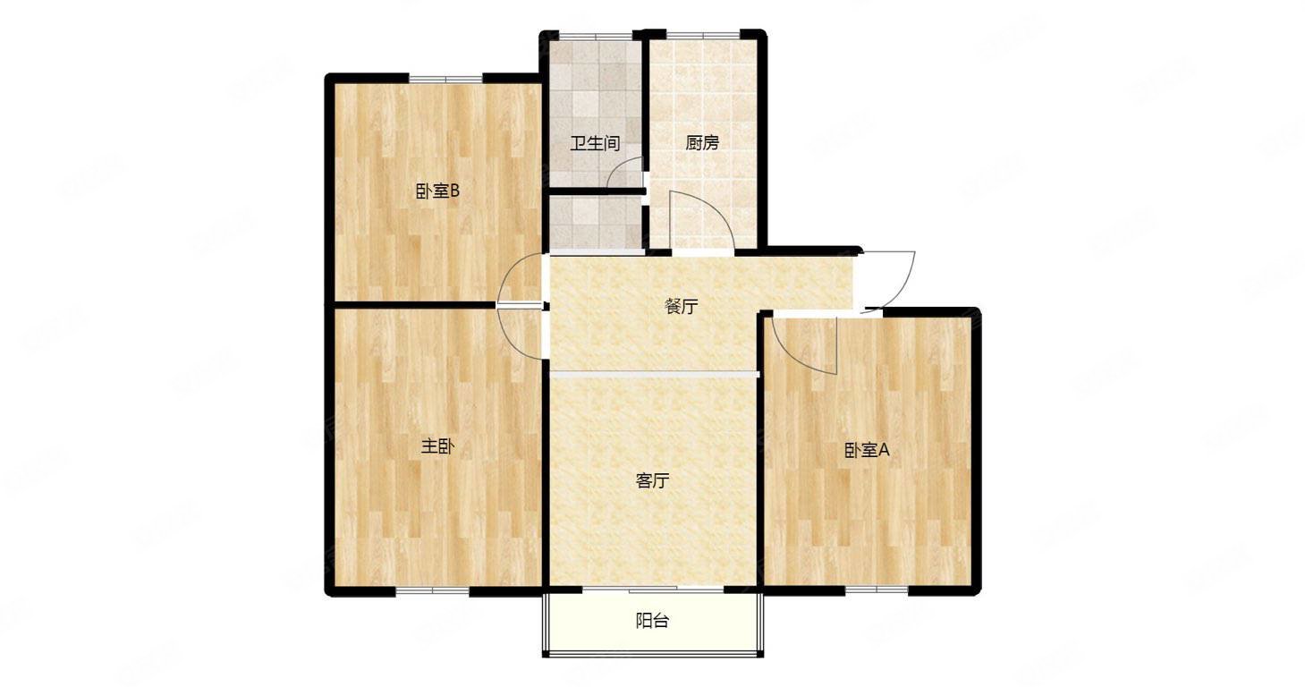 美麟常青藤3室2厅1卫115㎡南北135万