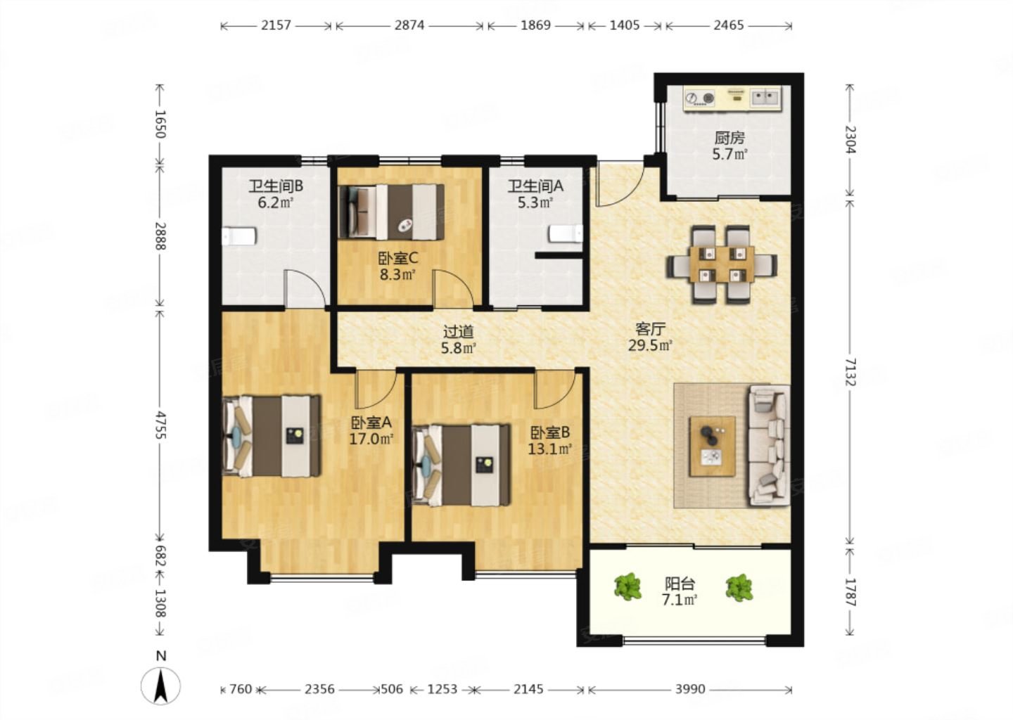满二 精装 出行方便 商圈成熟 小区绿化好,金科世界城二手房,161.