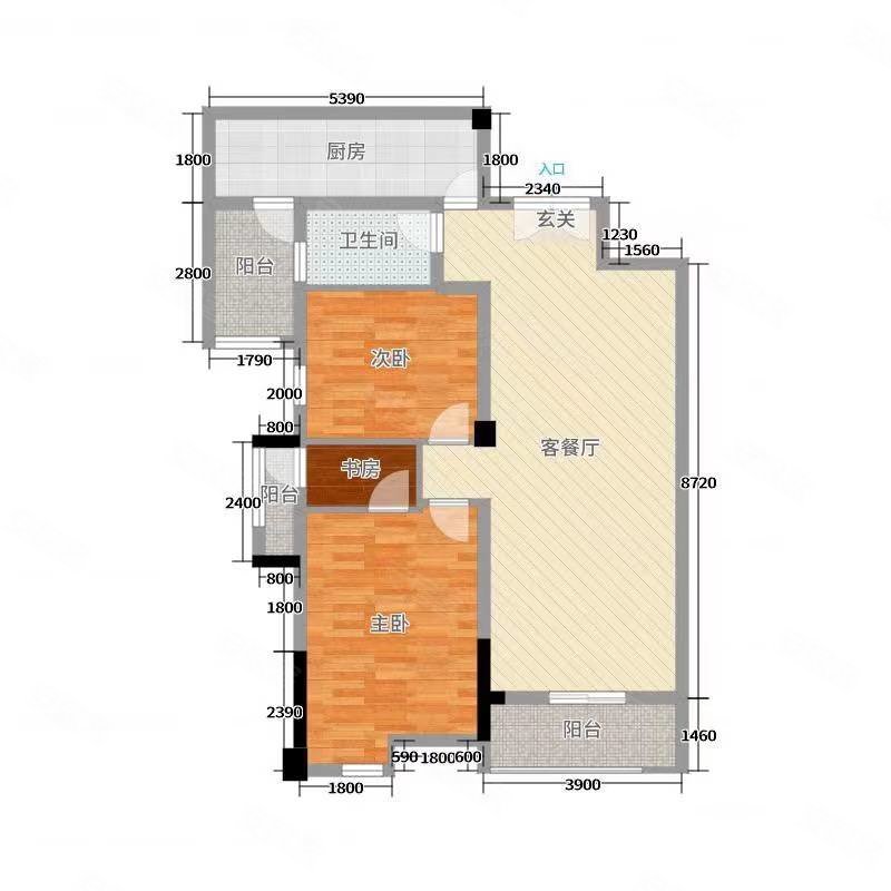 盈德花满庭3室2厅1卫101㎡南北53.8万