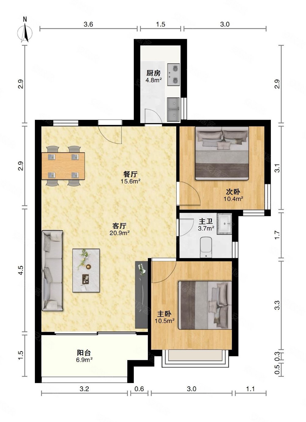 急150左右,联泰香域水岸精装两大房出售,中间楼层近地铁满二