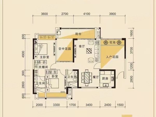【多图】信鸿广场,园洲租房,2200信鸿四房 南北通透 柜子多,博罗租房