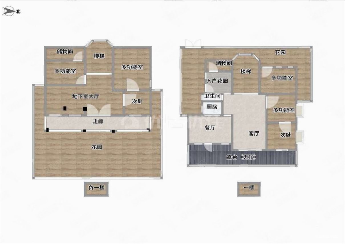 新天地别墅5室2厅4卫375㎡南北1200万