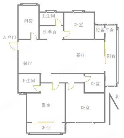 华都金色兰庭4室2厅2卫164㎡南176万