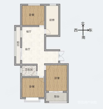 丹桂里3室2厅1卫115㎡南北69万