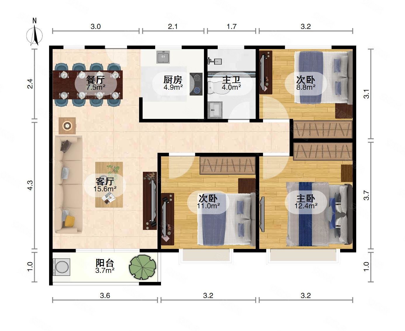 5号线地铁口 次新小区 户型方正 对面大型商业体,锦绣江城二手房,145