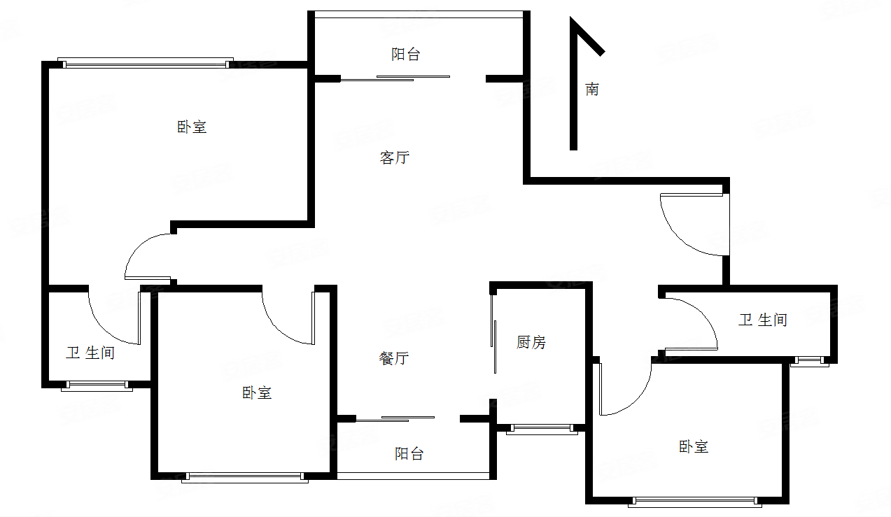华发水岸(二期)3室2厅2卫113.16㎡南240万